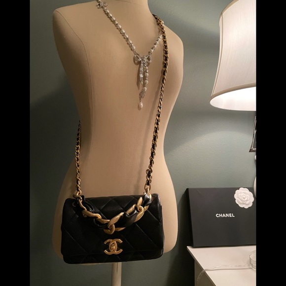 Chanel mini classic flap with handle - Picture 8 of 9